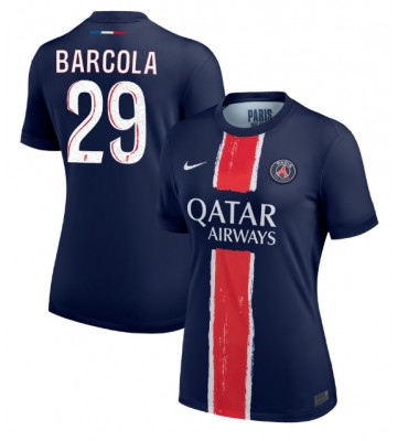 Paris Saint-Germain Bradley Barcola #29 Hjemmebanetrøje Dame 2024-25 Kort ærmer